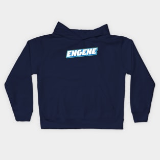 Enhypen Engene fanbase text retro | Morcaworks Kids Hoodie